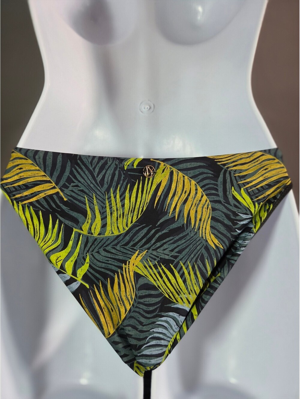 Victoria's Secret Swim XS Tropical Palm Leaf Side Tie Bikini Bottom NWT